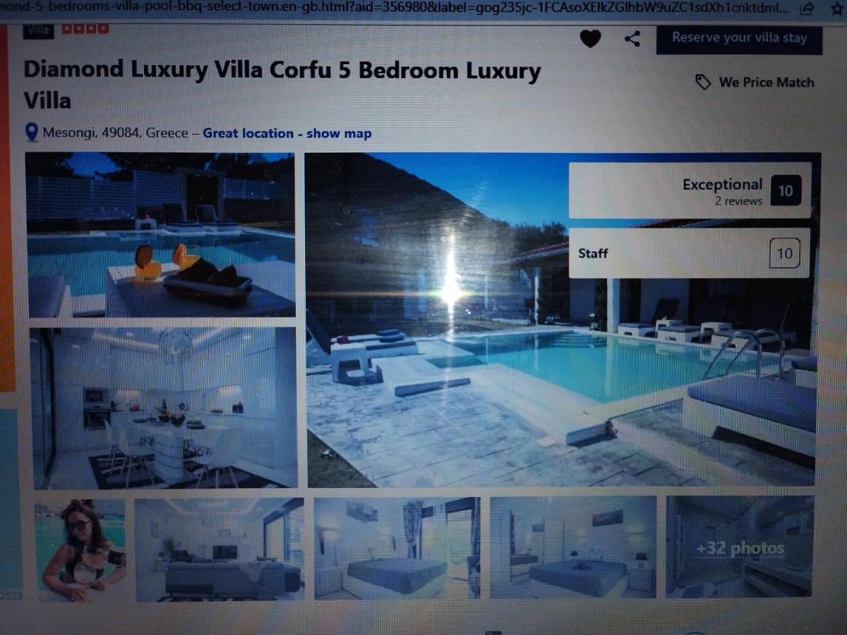 Diamond Luxury Villa Corfu Kato Spilaion Exterior foto